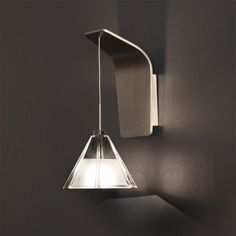 a wall light that is on the side of a wall