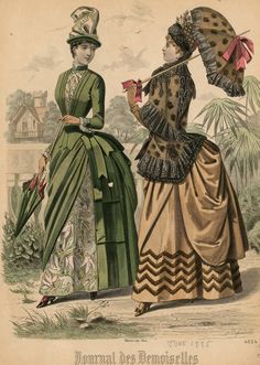 Journal des Demoiselles 1885 1900 Fashion Plate, Costume Sewing Patterns, Steampunk Costume