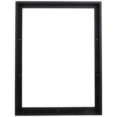 an empty black frame on a white background with clipping for text or image photo