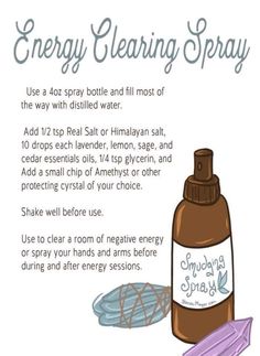 Energy Clearing Spray, Clearing Spray, Cedar Essential Oil, Smudge Spray, Cleansing Spray, Essential Oil Spray, Energy Clearing