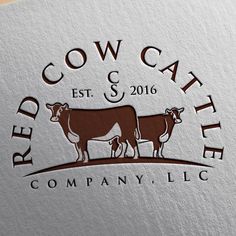 the logo for red cow cattle is shown