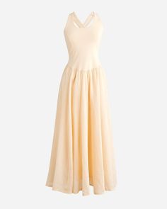 Spring Non-stretch Cotton Midi Dress, Luxury Tie-back Midi Dress, V-neck Midi Dress With Gathered Waist For Daywear, Jacquemus Draped Midi Dress, Dressy Summer Dresses, Jcrew Knit Slip Dress, Extra Dresses, Maryam Nassir Zadeh, Jcrew Women