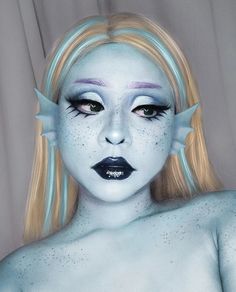 Cosplay Face Paint, Midna Cosplay, Unique Halloween Makeup, Asmr Makeup, Monster High Halloween, Monster High Cosplay, Blonde Halloween Costumes, Monster Makeup