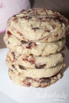 three cookies stacked on top of each other