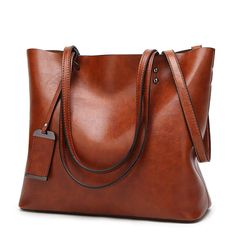 PRICES MAY VARY. MATERIAL: High Quality Greased Leather DIMENSIONS: 12.9"L x 5.1"W x 11.8"H.Suitable for you to carry it in daily-use, such as shopping. dating, working, traveling and so on. INTERNAL:1 side zipper pockets for wallets ,1 middle zipper pockets, 2 compartments open pockets for keys/card. FEATURES: Come with a long removable shoulder strap and unique ornaments,Show elegant lady charm. ALARION has registered US Trademark,the item is ONLY provided by ALARION, We promise to give you th Soft Leather Tote, Pu Leather Bag, Fashion Tote Bag, Leather Handbags Tote, Tote Bag Purse, Leather Bucket Bag, Handbag Straps, Satchel Handbags, Tote Purse