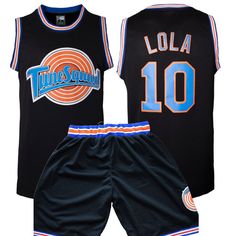 Lola Bunny Space Jam Uniform Get your very own Lola Bunny Space Jam Uniform from Jersey One. Stitched lettering and logo. Includes jersey and shorts Features Made of Mesh Fabric: The jersey is 100% polyester mesh fabric. It is breathable and quickly dry. Embroidery Tracking Twill: All letters and numbers of the jersey are stitched. Compared with the printed jerseys, it is durable and good-looking. For Daily Wear and Sports: The jersey weighs around 0.55 lb - 0.77 lb. You can wear it for a daily, party or sports. Authentic game-day accents and details Size: Toddler 2T, 3T, 4T, 5T, Youth XS, S, M, L, XL, Adult Men, S, M, L, XL, XXL, 3XL, 4XL, 5XL ▼ Size Chart Size Back Length Chest S 31.8'' 42.5'' M 33'' 44'' L 34.2'' 45.5'' XL 35.4'' 48'' XXL 36.6'' 49.5'' XXXL 37.8'' 52.5'' Note: Manual Me Black Letter Print Short Top, Bunny Space, Lola Bunny, Tune Squad, Home White, Space Jam, Letters And Numbers, Mesh Fabric, Daily Wear