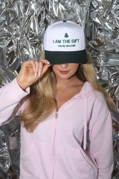 friday + saturday: i am the gift trucker hat – Riffraff Tiny Christmas Trees, Western Tee, Under The Tree, Love Hat, Gameday Outfit, Fall Favorites, Christmas Fashion, Embroidered Design, The Gift