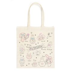 Kawaii tote bag features Sanrio characters graphic print, super cute and light weight. 100% Authentic. Tea Cup Cupcakes, Sanrio Tote, Sanrio Shop, Shopping Totes, Sanrio My Melody, Cat Tote, Graphic Tote, Fold Wallet, Cotton Tote Bag