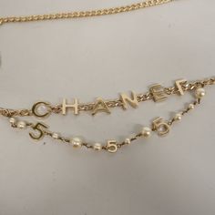 Auth Chanel Chain Belt Gold Metal Women's Chain Belt GoldBrand: ChanelGender: WomenModel: chain belt gold metal Chanel Chain Belt, New Taiwan Dollar, Chanel Chain, Belt Gold, Gold Ounce, Chain Belt, Gold Branding, Cc Logo, Pearl Chain