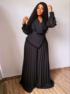 Black On Black Outfits Women, Court Marriage Outfit, Classy Jumpsuit Outfits, Corporate Gowns, Stylish Business Outfits, Modest Dresses Fashion, Classy Gowns, African Prom Dresses, Chic Dress Classy