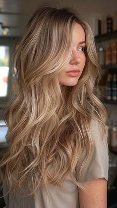 Radiant Dirty Blonde: 25 Stunning Dirty Blonde Hair Ideas to Shine in 2024 Blonde With Dark Dimension, Dark Blonde With Dimension, Dirty Blonde Bayalage Hair, Yellow Toned Skin Hair Color, Dimensional Blonde Long Hair, Long Hair With Highlights Blonde, Sorry Blonde Hair With Highlights, Dynamic Blonde Hair, Deep Blonde Highlights