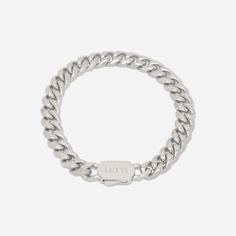 Our Alex Cuban Chain Bracelet features an 8mm thickness and weighs just under 30g. This classic piece is bold, durable, and heavyweight‚ perfect for both masculine and feminine styles. It features a box clasp for maximum durability and convenience. Details: Gold: 316L Stainless Steel, 18K Gold PVD Plated Silver: 316L Stainless Steel Width 8mm Length/Size Available in 7" & 9" Classic Sterling Silver Bracelet With Chunky Chain, Silver Cuban Link Bracelet, Tarnish Resistant For Everyday, Silver Tarnish Resistant Cuban Link Bracelet For Everyday, Classic Cuban Link Silver Chain Bracelet, Silver Tarnish-resistant Cuban Link Bracelet For Everyday, Classic Cuban Link Silver Bracelet, Classic Silver Cuban Link Bracelet With Chunky Chain, Classic Silver Cuban Link Bracelet For Everyday, Classic Metal Bracelet With Chunky Chain