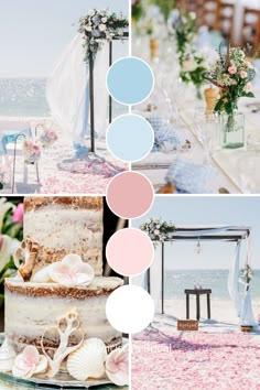 a collage of photos with different wedding themes