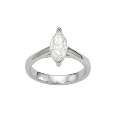 Featuring a marquise-cut, lab-created moissanite gemstone and cathedral setting, this Moissanite Outlet solitaire ring is simply stunning.Click on this JEWELRY & WATCHES GUIDE to learn about fit, styles, materials and more! Width: 3.1 mm Nickel free Metal: sterling silver Plating: platinum, rhodium Finish: polished Packaging: boxedSTONE DETAILS Stone type: lab-created moissanite Total weight: 1 3/4 ct. Center stone size: 12.0 mm x 6.0 mm Shape: marquise Setting: prong Gemstones may have been tre Marquise Setting, Cathedral Setting, Marquise Cut, Solitaire Ring, Jewelry Watches, Platinum, Size 12, Plating, Engagement Rings