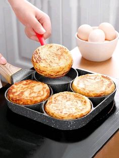 PRICES MAY VARY. dishwasher safe non stick 4 section frying pan. Non stick, wooden handle design Amazon Kitchen Favorites, Fried Egg Burger, Egg Burger, Breakfast Maker, Omelette Pan, Pancake Pan, Pancake Maker, No Egg Pancakes, Huevos Fritos