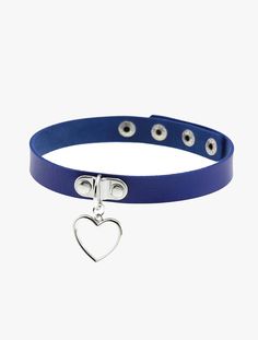 This Blue Heart Pendant Choker Necklace is made of Alloy + PU Leather, Shape\pattern: Round Material: Pu Leather choker + Alloy's heart Size: 32 to 38 cm Length 39.5 cm, Width 1.7cm Trendy Adjustable Blue Choker, Blue Choker As A Gift, Blue Heart Charm Necklace For Valentine's Day, Trendy Blue Heart-shaped Jewelry, Trendy Blue Heart Pendant Jewelry, Trendy Blue Heart Pendant Necklace, Trendy Blue Jewelry With Heart Charm, Adjustable Blue Necklaces For Valentine's Day, Blue Adjustable Necklace For Valentine's Day