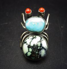 Unique Handmade Collectible Ring, Unique Handmade Ring For Collectors, Unique Handmade Rings For Collectors, Insect Ring, Native American Turquoise, Native Jewelry, Bugs And Insects, Themed Jewelry, American Jewelry