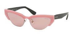 These Miu Miu Sun frames feature a Cat Eye shape perfect for square or heart shaped faces. The frames feature a Semi Rim design. Modern Miu Miu Sunglasses For Party, Modern Miu Miu Sunglasses For Evening, Chic Miu Miu Spring Sunglasses, Chic Miu Miu Sunglasses For Spring, Miu Miu Sunglasses With Gradient Lenses For Spring, Miu Miu Tinted Sunglasses For Spring, Miu Miu Sunglasses With Tinted Lenses For Spring, Chic Miu Miu Sunglasses For Party, Chic Miu Miu Sunglasses With Mirrored Lenses