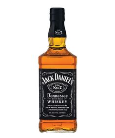 a bottle of jack daniels whiskey on a white background