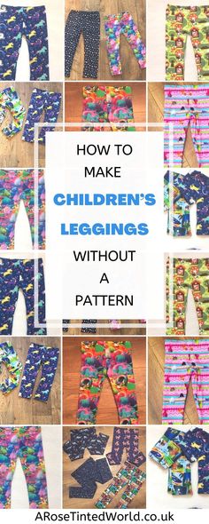 how to make children's leggings without a pattern with pictures and instructions