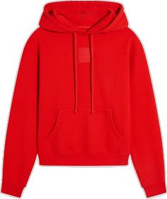 Red Relaxed Fit Sporty Hoodie, Sporty Red Hoodie With Double-lined Hood, Red Sporty Hoodie With Double-lined Hood, Red Hoodie With Ribbed Cuffs And Relaxed Fit, Red Athleisure Hoodie For Fall, Red Sporty Hoodie With Kangaroo Pocket, Red Athleisure Hoodie With Double-lined Hood, Red Relaxed Fit Hoodie With Ribbed Cuffs, Trendy Red Hoodie With Drawstring Hood