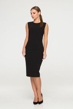 This dress captivates with its classic elegance. Under the cape is a simple and sleeve less pencil dress that you can wear also without the cape. The pencil dress has a round neckline and a short V- neckline at the back. The darts form a slim figure and increase the wearing comfort. This elegant dress will dress you perfectly for many different occasions. Wear this knee- length dress without the cape, so it`s a simple basic dress, to which a denim jacket or a leather jacket looks great. You can Sleeveless Sheath Bodycon Dress For Evening, Elegant Stretch Sleeveless Cocktail Dress, Elegant Formal Stretch Sleeveless Dress, Elegant Stretch Sleeveless Dress For Formal Occasions, Elegant Evening Sheath Sleeveless Dress, Elegant Office Dresses With Stretch, Classic Midi-length Bodycon Dress, Sleek Bodycon Knee-length Dress, Elegant Sleeveless H-line Evening Dress