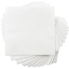 white paper napkins stacked on top of each other