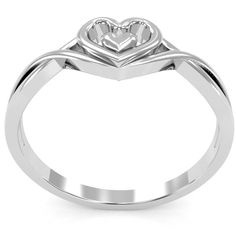 Simple and charming, crafted in 14k solid white gold heart-in-heart love ring will not break the bank but will surely deliver a message to that special someone. Twisted shank design presents elegantly on a finger.All of our products are available in 925 Sterling Silver, Solid 10k/14k/18k Yellow/White/Rose gold. We also offer other(unlisted) gemstones and custom stone combinations like center stone surrounded by color stones. If your item in a specific metal color/purity or gemstone is not listed Twisted Heart, Color Stones, Love Ring, Gold Heart, White Rose Gold, Heart Of Gold, Metal Color, 10k Gold, White Rose