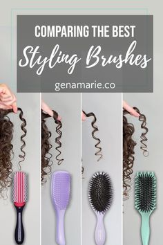 Wavy Hair Brush Styling, Curly Hair Tools To Get, Hairstyle For Damaged Curly Hair, Tangle Teezer Curly Hair, How To Get Tighter Curls, How To Make Curly Hair Curlier, How To Tame Curly Hair, Best Brush For Curly Hair, 2c Curly Hair Products