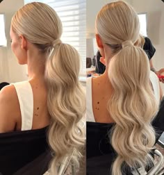 Wedding Guest Hair Styles For Long Hair, How To Wrap Hair, Bridal Pony, Ponytail Bridal Hair, How To Use Eyeshadow, Blonde Bridal Hair, Ponytail Looks, Wedding Ponytail Hairstyles, Bridal Ponytail