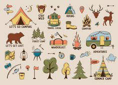 an image of camping related items