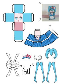 the paper doll is made to look like an origami