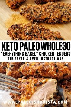 keto paleo whole 30 everything bagel chicken tenders air fryer and oven instructions