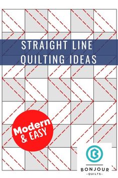 the book cover for straight line quilting ideas