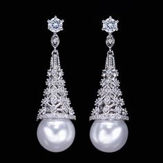 CZ Jewelry- Elegant Women Simulated Pearl Jewelry For Party Gift Big Crystal Stone Paved Silver Color Long Dangle Drop Earrings Model Number:32882237302 Earrings Size : 4.2 cm Brand : Pera Jewelry Item Type : Luxury Women Party Earrings For Gift Material : Cubic Zirconia Main Colors : White Swiss Beauty, Tiara Silver, Drop Pearl Earrings, Crystal Bridal Earrings, Eyes Model, Party Earrings, Cz Jewelry, Cubic Zirconia Earrings, Zirconia Earrings