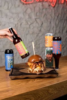 Burger, craft, delivery, бургер, крафт Monkey Food, Pizza Burgers, Burger Restaurant, Beer Bar, Tap Room, Beer Label, Brewing Co