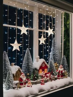 #homedecor, #interiordesign, #homedesign, #decor inspiration Pretty Christmas Decorations, Christmas Window Decorations, Christmas Village Display, Easy Christmas Decorations, Christmas Tree Inspiration, Christmas Villages, Christmas Window, Magical Christmas