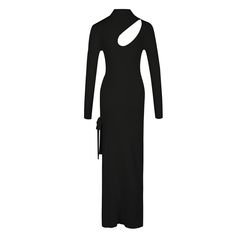 This style runs small we suggest purchasing one size up. Product Description 100% Viscose Knit rib maxi dress Ribbed mock turtle neck Asymmetrical cut out over shoulder and front / back chest Long narrow sleeves High slit at left side Engineered cut out at left hip Full needle wide tie at left hip Product Measurements XXS- 24.5" Waist, 29" Front length XS- 25.5" Waist, 30" Front length S- 26.5" Waist, 31" Front length M- 28.5" Waist, 33" Front length L- 30.5" Waist, 35" Front length XL- 32.5" Wa Mock Turtle Neck, Rib Dress, Ribbed Maxi Dress, Asymmetrical Cut, Mock Turtle, Ribbed Dresses, Mock Turtleneck, Cutout Dress, Long Dress