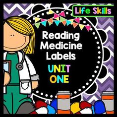 reading medicine labels unit one for the life skills lab by teacher kleene's