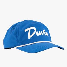 The Duvin Script Hat is made of a lightweight nylon fabric in our unstructured 5-panel cap. An easy option to finish off the outfit this holiday season. 5-panel nylon cap Snapback One size fits all Printed Duvin script logo 100% Nylon Woven branded label on back snap Classic Blue Cotton Snapback Hat, Nylon 5-panel Hats For Streetwear, Nylon 5-panel Sports Hat, Blue Six-panel Baseball Cap For Streetwear, Nylon 5-panel Snapback Hat For Sports, Mens Cap, Script Logo, Nylon Fabric, Surf Shop