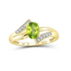 The average Peridot birthstone ring often turns out not to be genuine, with a faux stone that looks dull and flat. The JewelExcess Peridot Ring features a real 0.80carat gemstone, cut into a gorgeous oval. With a hypoallergenic, luminous 14K Gold-Plated setting, this stunning stone ring’s vibrant, green shade compliments all skin tones. While other gemstone rings are cheaply made and bend & break easily, our green stone ring is quality-crafted to last. Though dainty and elegant in design, this P Luxury Gold Birthstone Ring With Single Diamond, Luxury Gold Rings With Peridot, Luxury Elegant Peridot Rings, Luxury Peridot Birthstone Ring, Luxury Peridot Three-stone Rings, Yellow Gold Peridot Diamond Ring With Birthstone, Peridot Birthstone Diamond Ring Fine Jewelry, Anniversary Peridot Birthstone Rings, Fine Jewelry Peridot Birthstone Ring For Anniversary