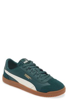 Show off skate-inspired style in this colorblock sneaker constructed with a bike-stitched toe, lightly padded collar and textured rubber sole. Synthetic upper and lining/rubber sole   Imported   Puma has received the Fair Labor Association accreditation, which signifies that the company has effective systems and procedures in place to successfully uphold fair labor standards throughout its supply chains, including strategies and tools to address and improve working conditions Green Leather Skate Shoes With Rubber Waffle Outsoles, Green Leather Skate Shoes With Vulcanized Sole, Green Synthetic Skate Shoes With Contrast Sole, Green Skate Shoes With Contrast Sole, Retro Synthetic Skate Shoes With Rubber Sole, Green Leather Skate Shoes For Skateboarding, Green Leather Skate Shoes, Retro Synthetic Skate Shoes, Sporty Leather Sneakers For Skateboarding