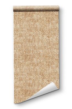 a beige fabric wallpaper with a white strip on the bottom and an empty piece of paper