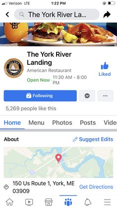 the new york river landing page on an iphone