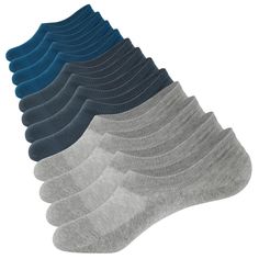 PRICES MAY VARY. HIGH ELASTIC & LIGHTWEIGHT: These no show socks are made with 80% cotton and have adopted 200-needle technology for tighter knitting and softer texture, extremely skin-friendly and lightweight. With breathable mesh design on the top increasing moisture wicking, they are ideal for casual everyday wear, workouts, running and other indoor & outdoor activities. NON SLIP SOCKS: Applied the silicone grip technology at heel to ensure socks stay up all day long, the soft gel won't cause Low Cut Shoes, Non Slip Socks, Invisible Socks, Athletic Looks, Comfortable Socks, Socks For Men, Liner Socks, No Show Socks, Mesh Design