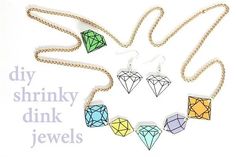 the necklaces have different colors and shapes on them, including one with a diamond