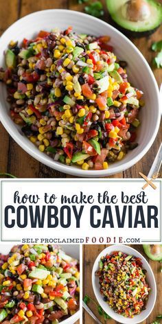 how to make the best cowboy caviar with avocado and black beans