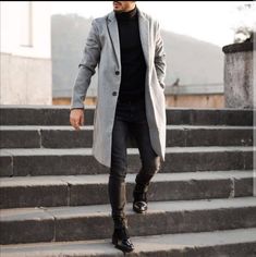 New Mens Fashion, Coat Outfit, Mens Winter Coat, Outfit Jeans, Winter Jacket Men