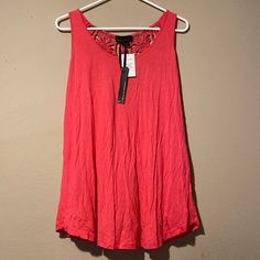 I Jeans By Buffalo Coral Lace Back Sleeveless Top New With Tag Size Large Color Coral Shoulder 13 Inch Bust 18.5 Inch Length 27 Inch Size Measurements Are Approximate Sleeveless Camisole For Summer, Casual Sleeveless Camisole For Spring, Sleeveless Stretch Tank Top For Vacation, Racerback Camisole For Summer, Stretch Sleeveless Tank Top For Vacation, Spring Vacation Tank Vest, Tank Vest For Spring And Summer, Spring Vacation Stretch Vest, Spring Vacation Racerback Tank Top