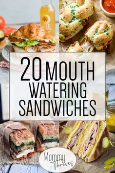 20 mouthwatering sandwiches that you can make at home or in the kitchen for lunch